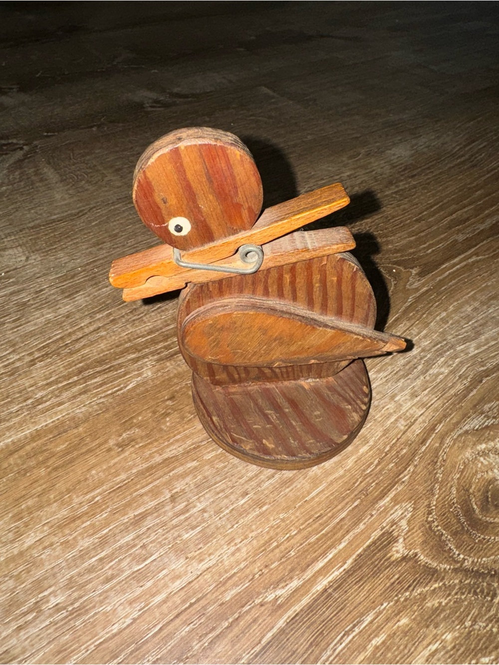 Vintage Wood Duck Note Holder